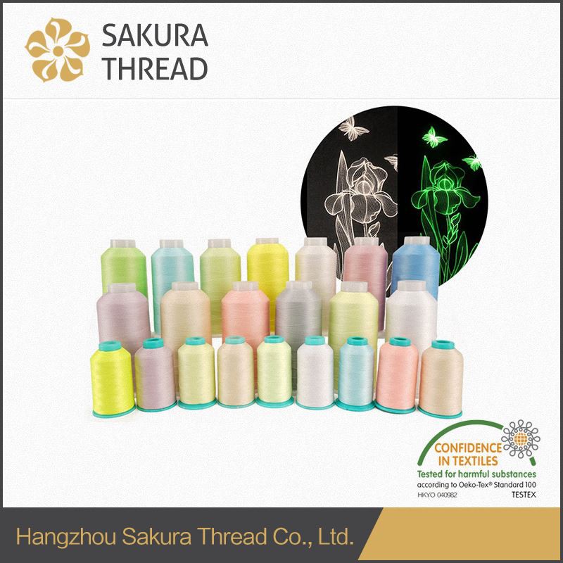 Multicolor Glow in The Dark Embroidery Thread
